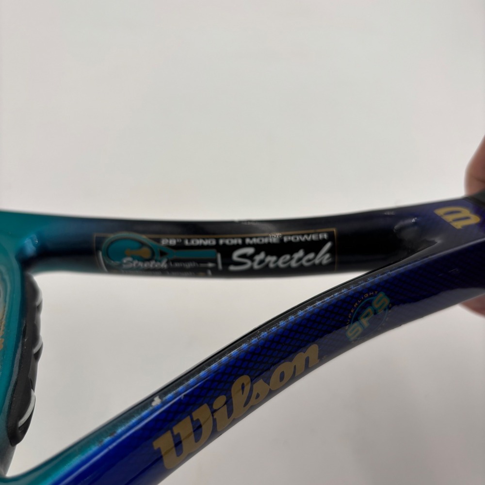 Wilson Graphite Supreme Stretch Tennis Racquet 4 1/2 Blue Good Oversize SPS - Picture 7 of 8